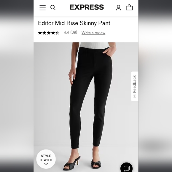 EXPRESS Editor skinny, midrise work pant - Picture 7 of 7